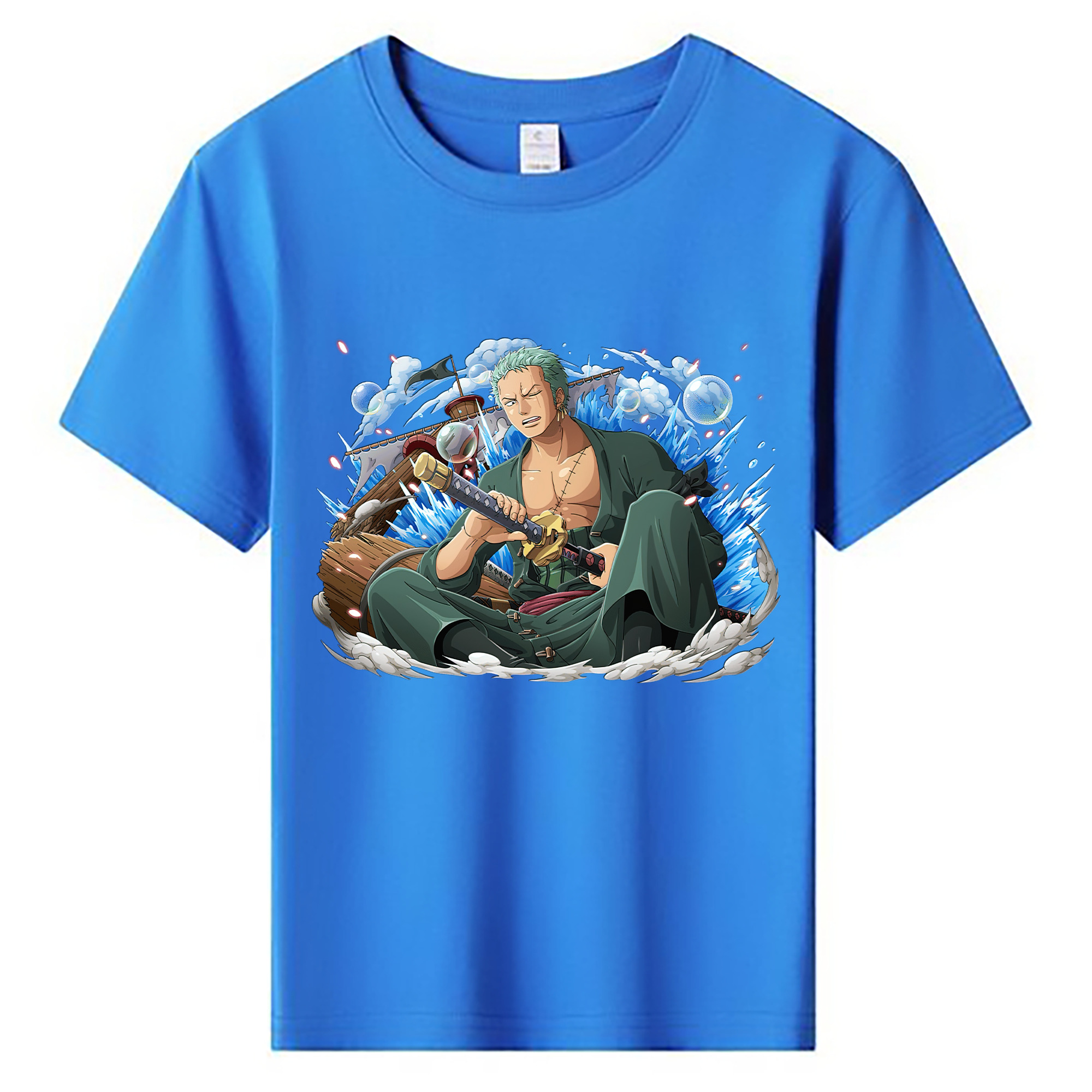 ワンピース ロロノア・ゾロ ONE PIECE Roronoa Zoro 綿100％キッズTシャツ（フロントプリント）